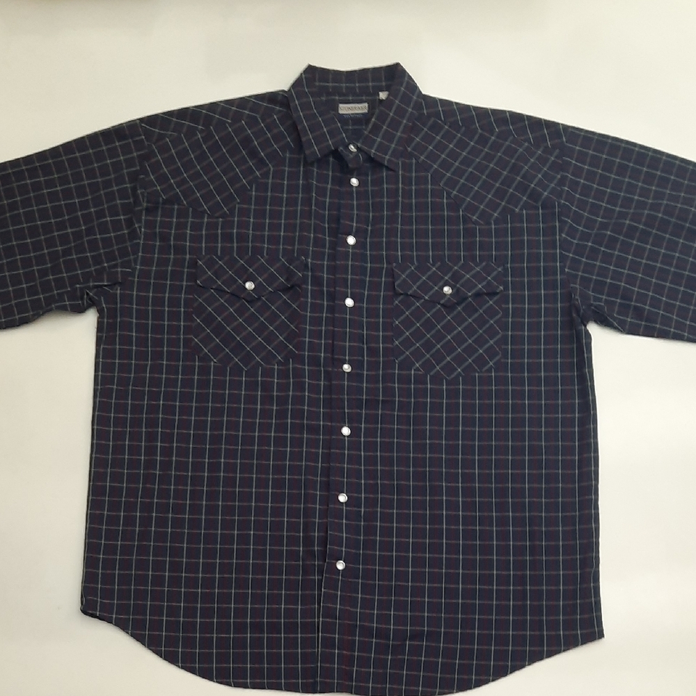 Stoneriver Outfitters Black Western Casual pearl snap shirt - Size XL